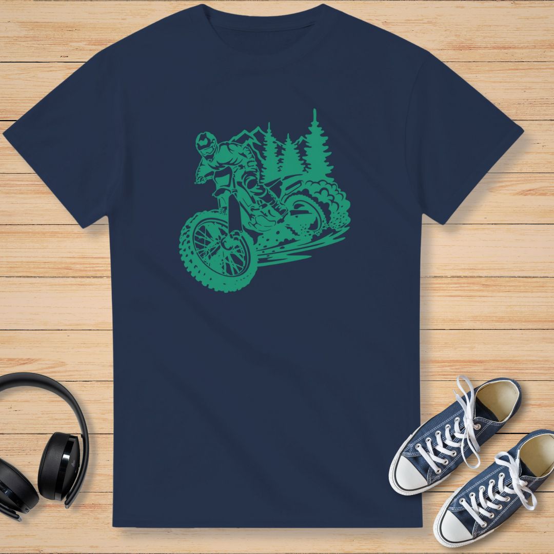 Moto Forêt T-Shirt Marine