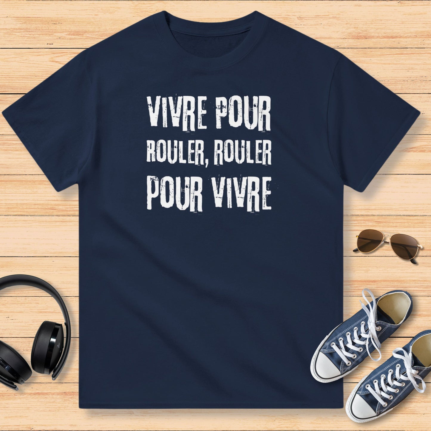 Vivre Pour Rouler Rouler Pour Vivre Grunge T-Shirt