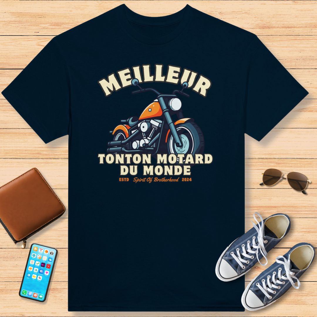 Meilleur Tonton Motard Du Monde T-Shirt