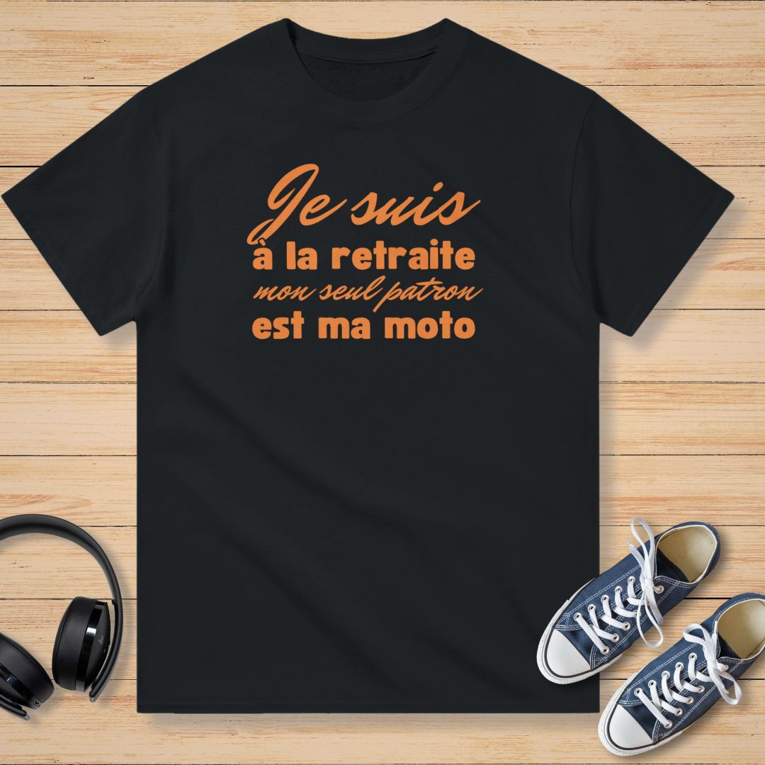 À La Retraite Orange T-Shirt Noir