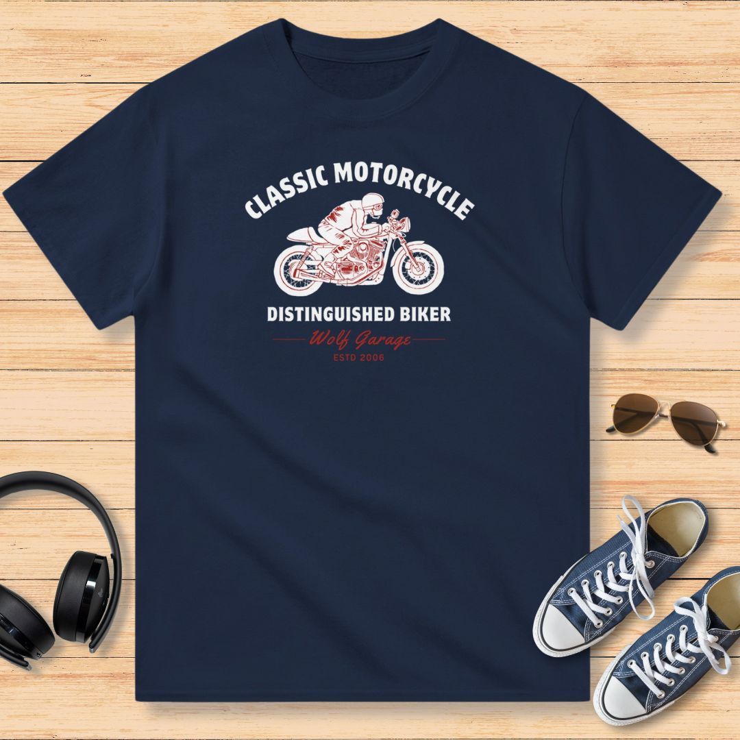 Classic Motorcycle Distinguished Biker T-Shirt