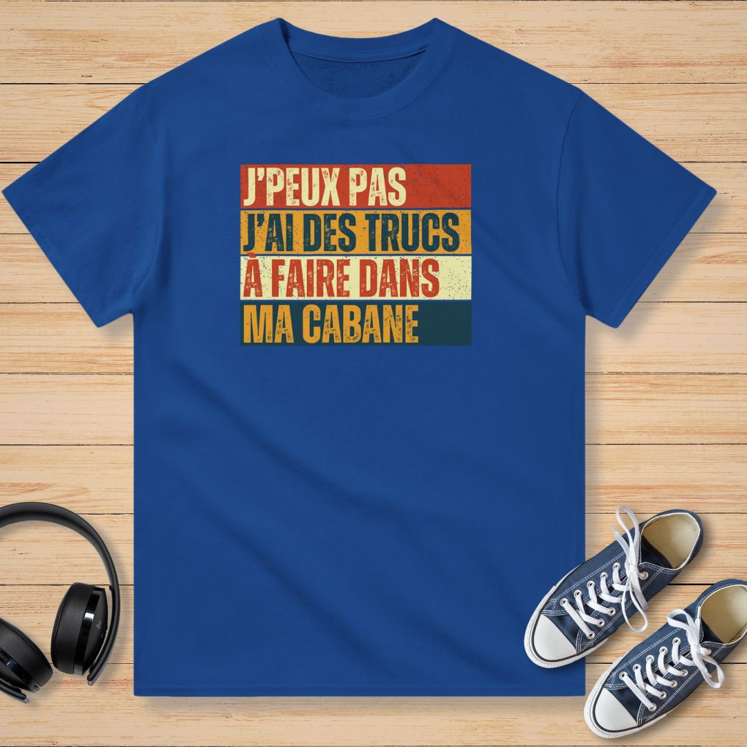 J'Peux Pas Cabane Vintage T-Shirt Royal