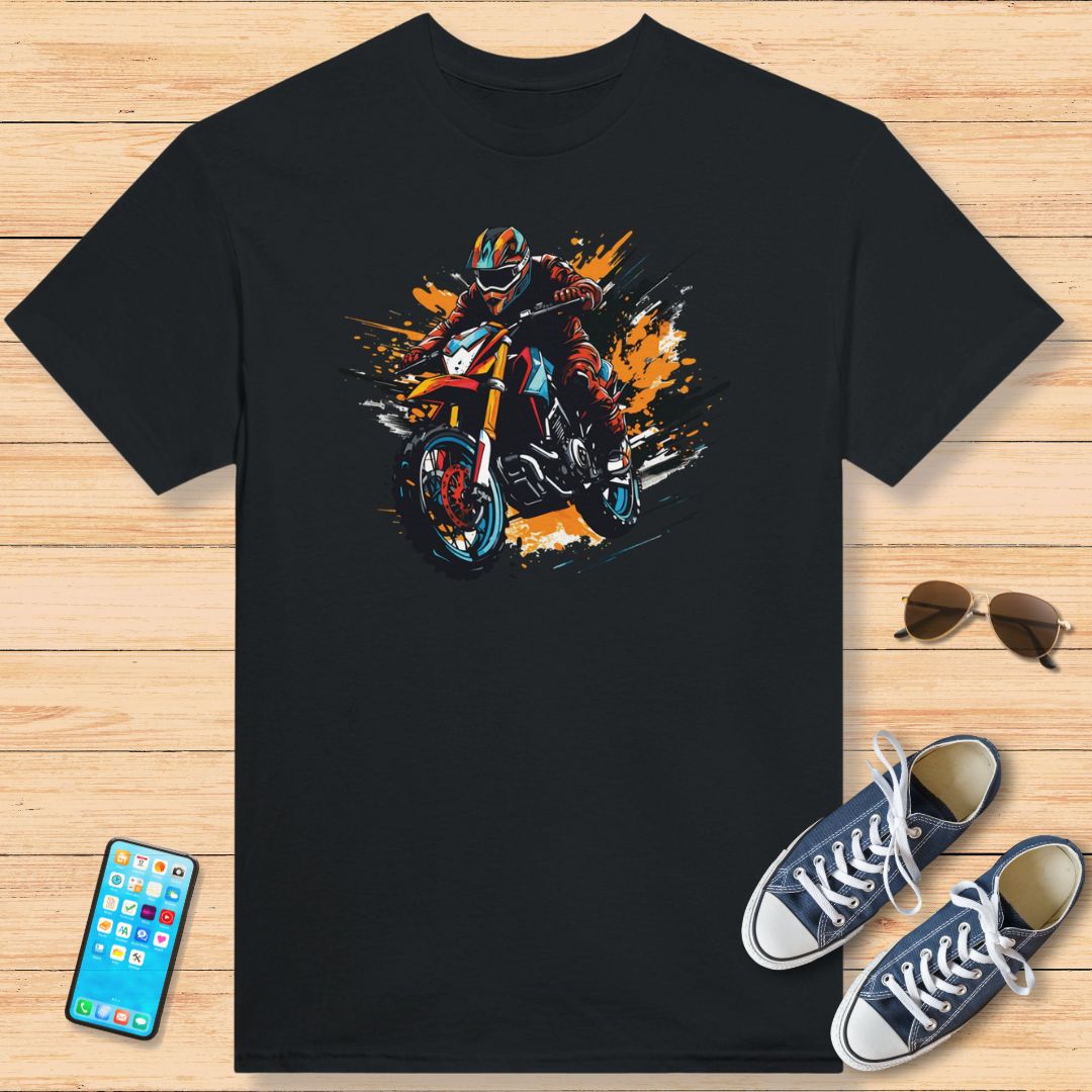 Motocross Blue White Red T-Shirt