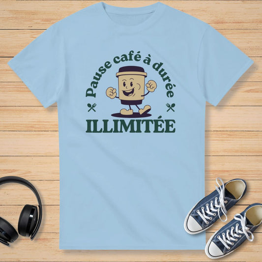 Pause Café T-Shirt Light Blue