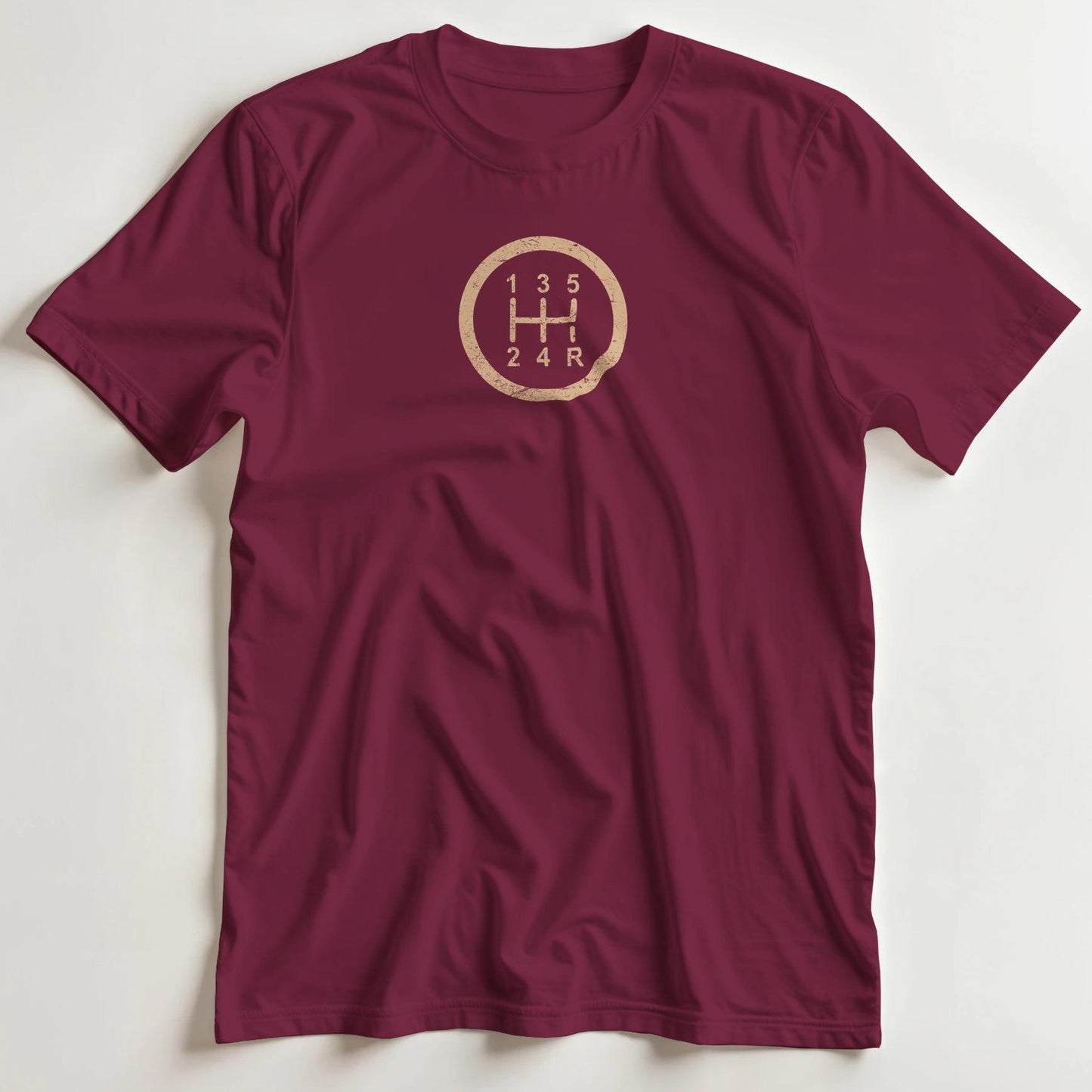 T-shirt en coupe unisexe et 100% coton en Bordeaux 2XL imprimé avec un design 12345R T-Shirt .