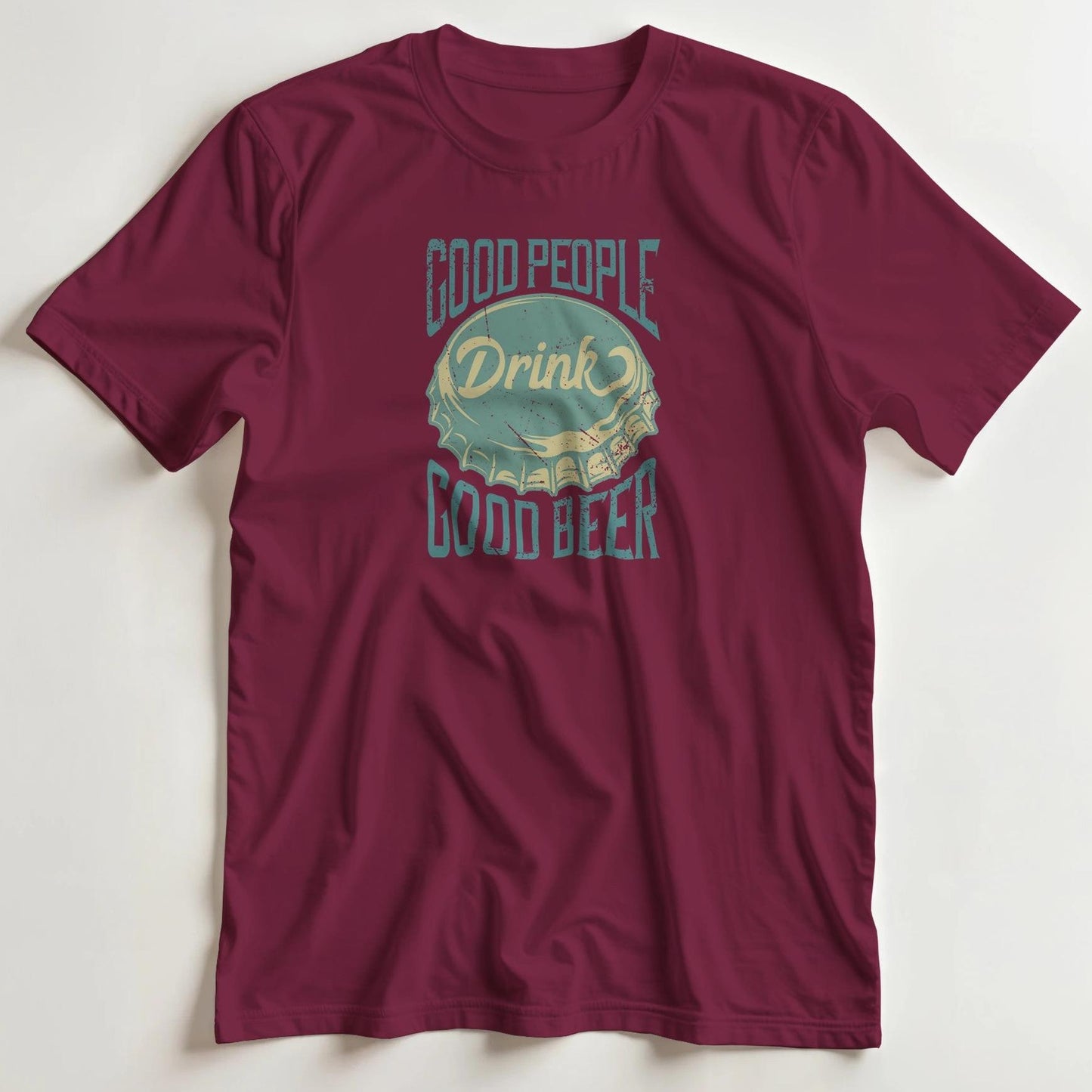 T-shirt en coupe unisexe et 100% coton en Bordeaux S imprimé avec un design Good Beer T-Shirt .