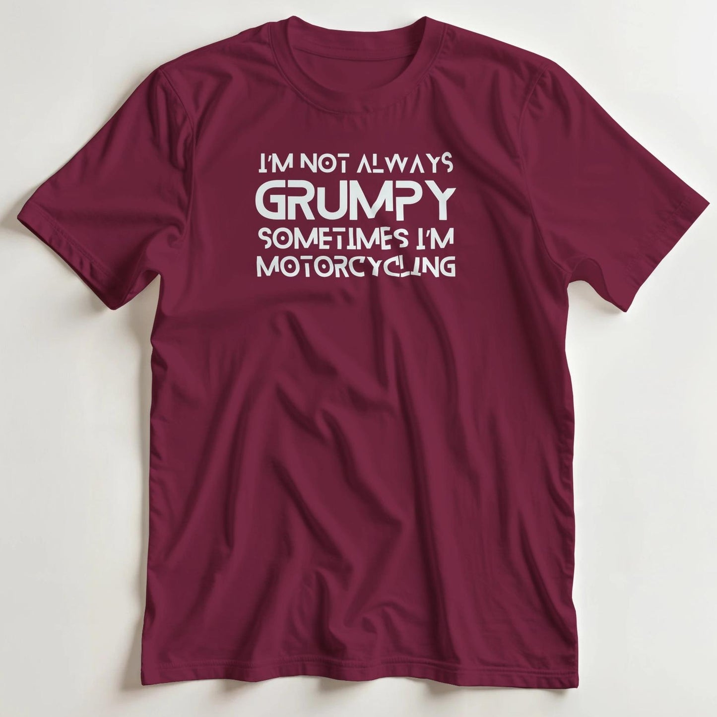 T-shirt en coupe unisexe et 100% coton en Bordeaux 2XL imprimé avec un design Grumpy T-Shirt .