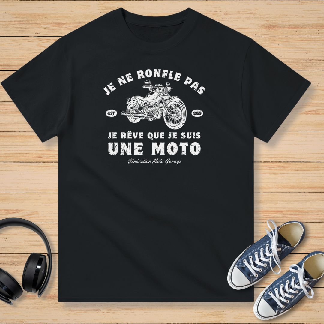 Je Ne Ronfle Pas T-Shirt Noir