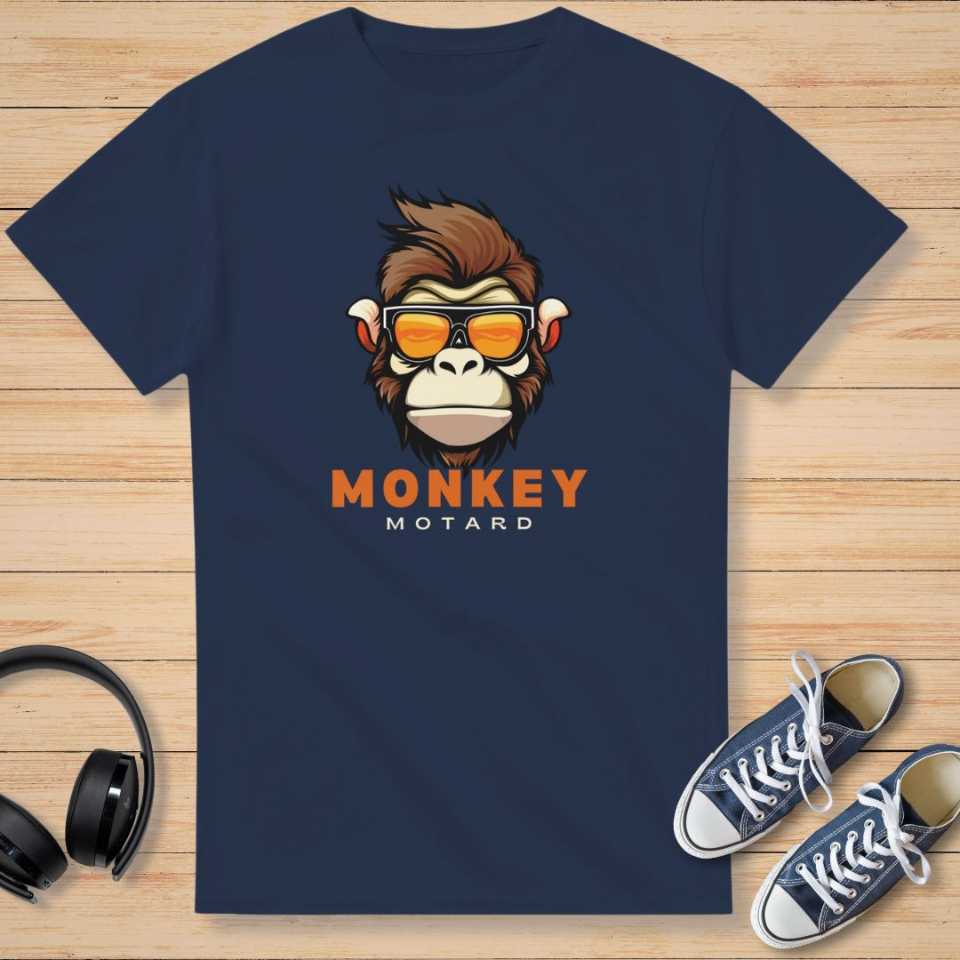 Monkey Motard T-Shirt Marine