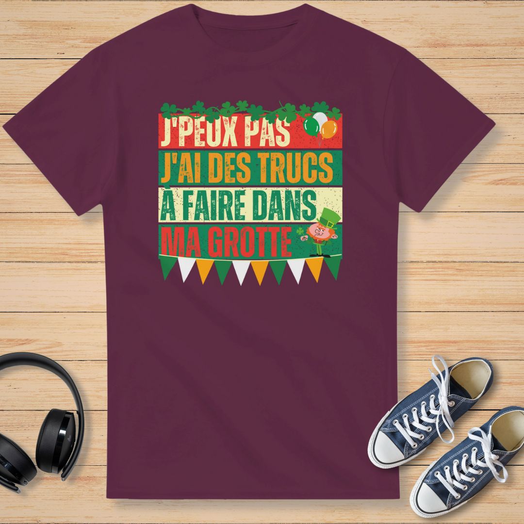 Saint-Patrick Grotte T-Shirt Bordeaux