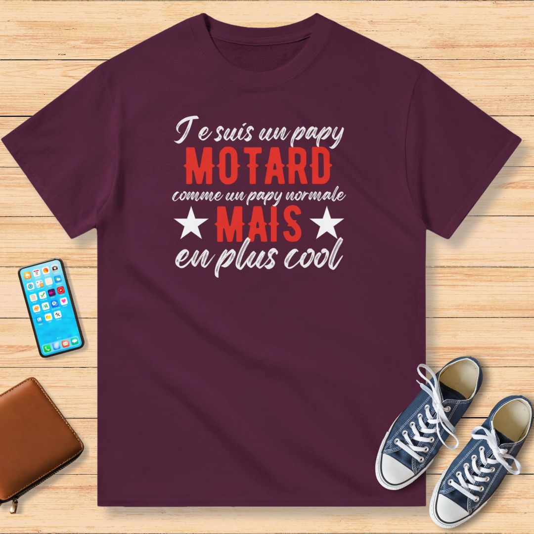 Un Papy Motard En Plus Cool T-Shirt