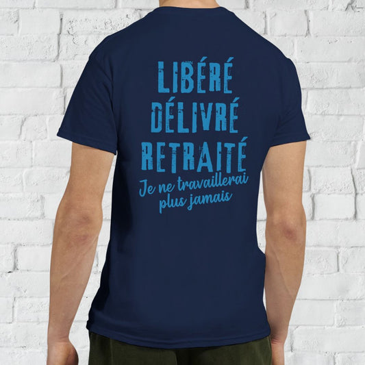 Libéré Dos T-Shirt Marine