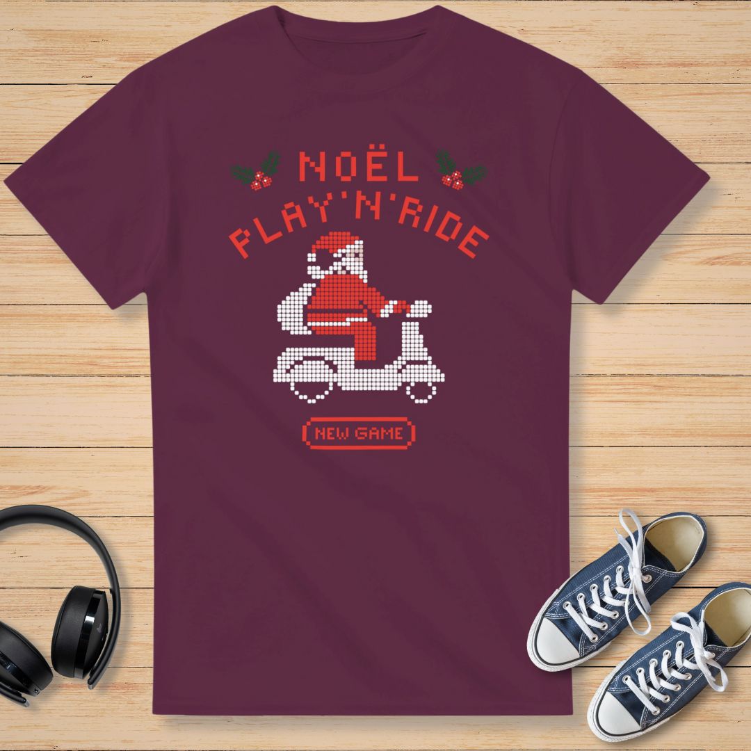 Noël Play 'N' Ride T-Shirt Bordeaux