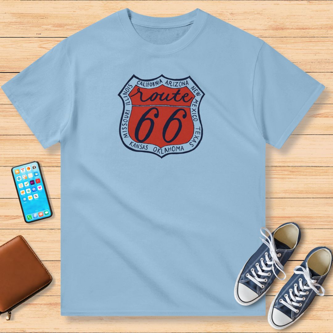 Route 66 Motorcycle T-Shirt