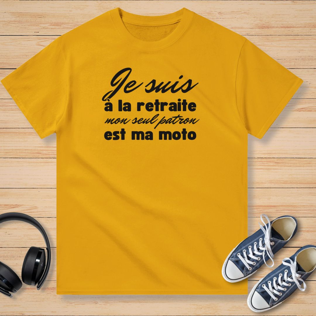 À La Retraite Noir T-Shirt Gold