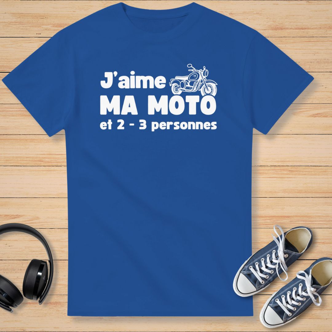 J'aime Ma Moto T-Shirt Royal