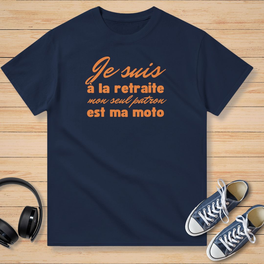 À La Retraite Orange T-Shirt Marine