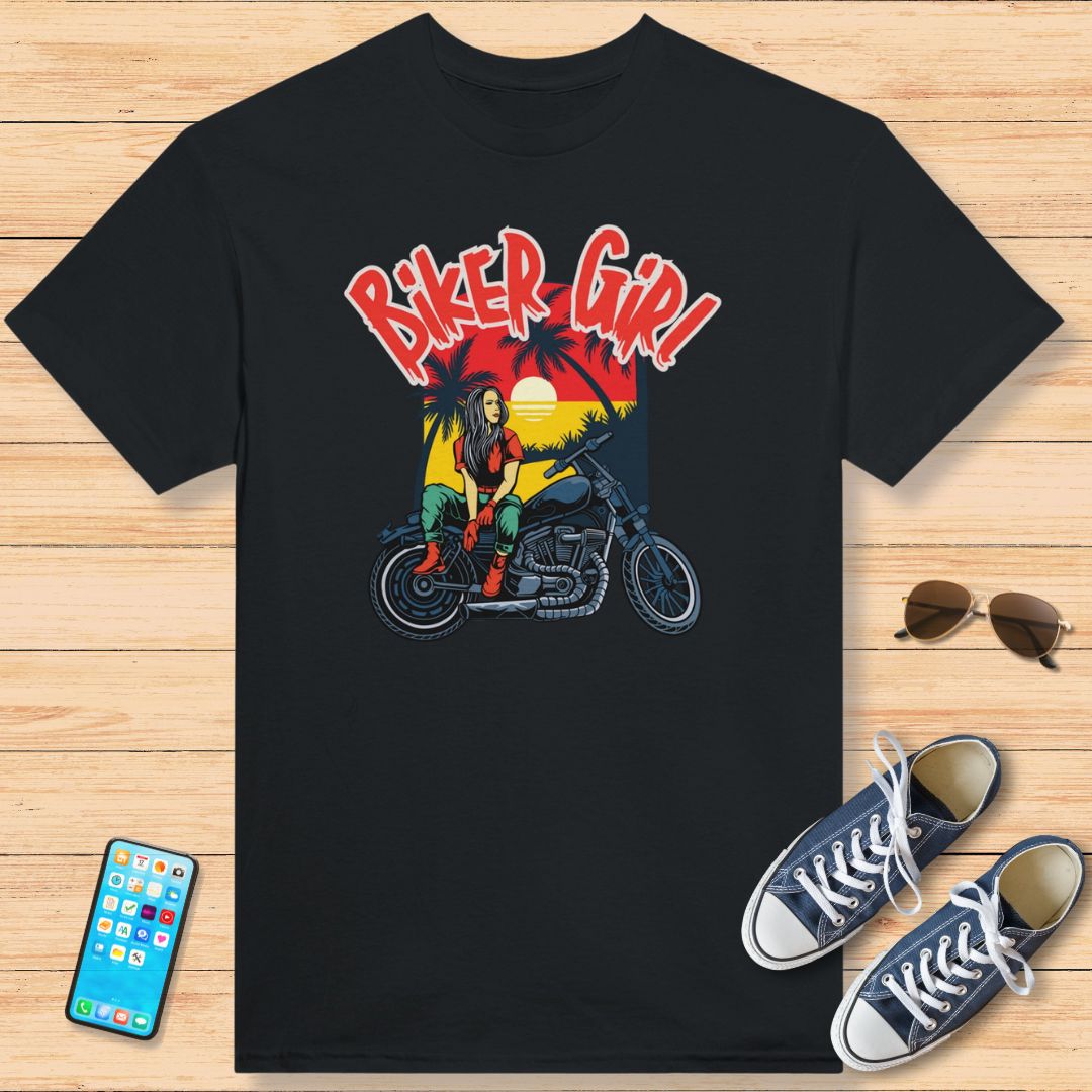 Biker Girl Motarde T-Shirt