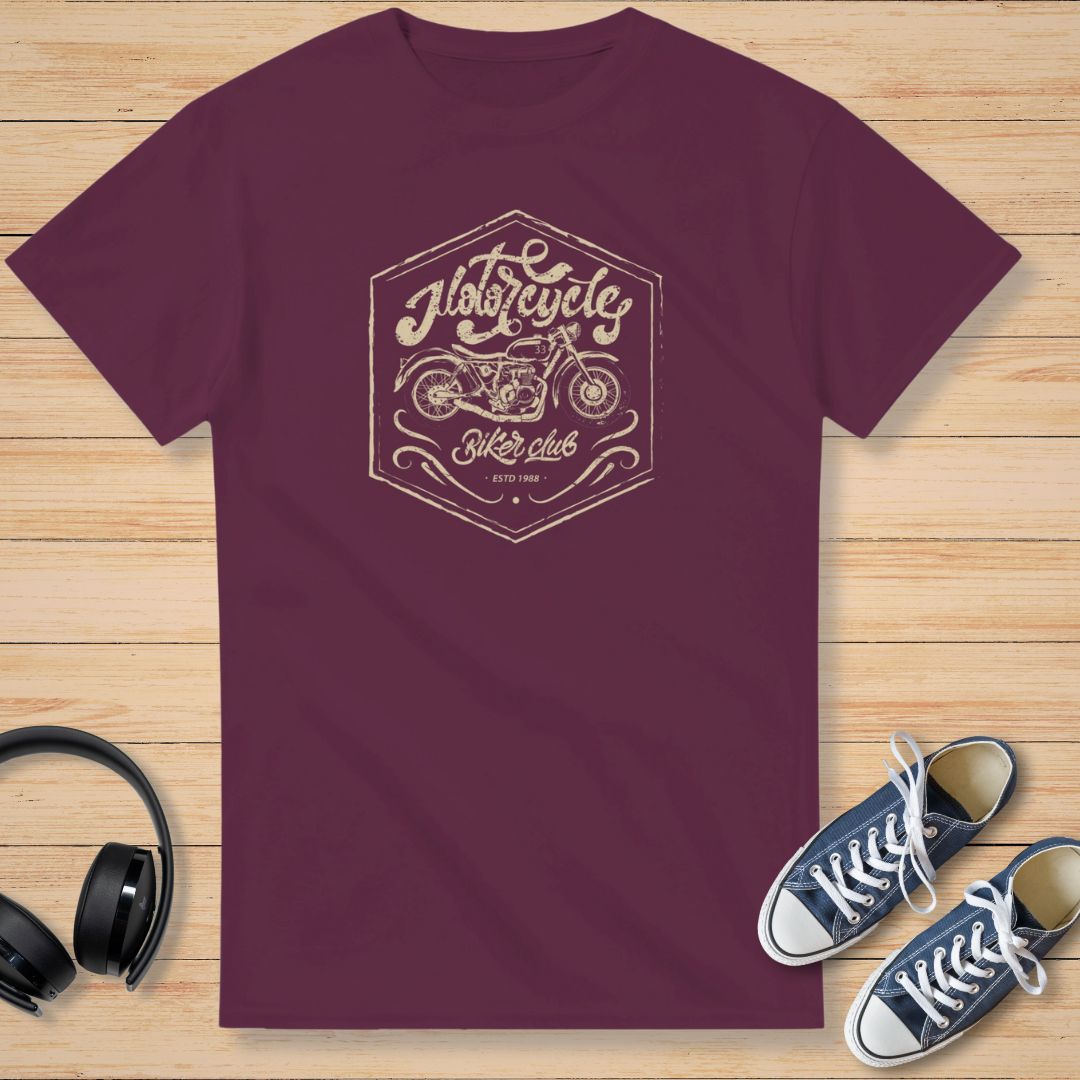 Biker Club 33 T-Shirt Bordeaux