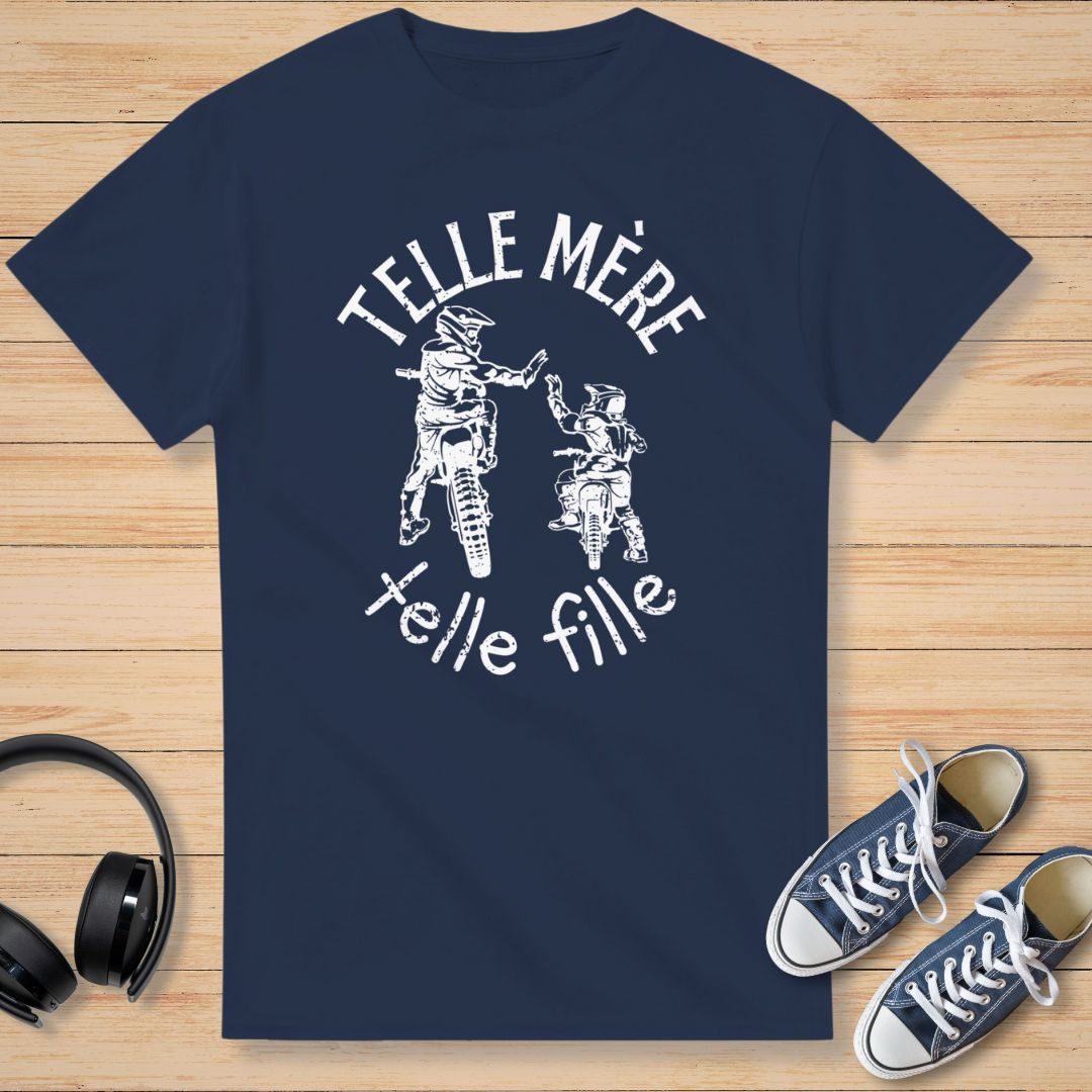 Mère Fille T-Shirt Marine