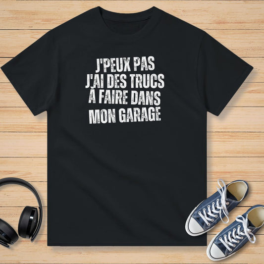 J'Peux Pas Garage N&B T-Shirt Noir