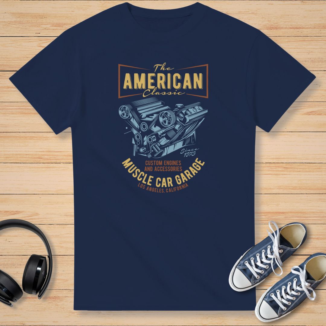 Muscle Car T-Shirt Navy