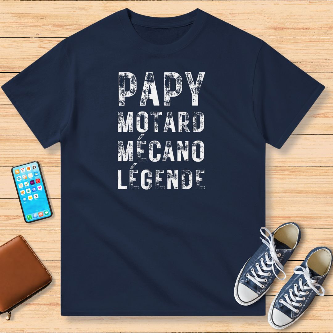 Papy Motard Mécano Légende T-Shirt