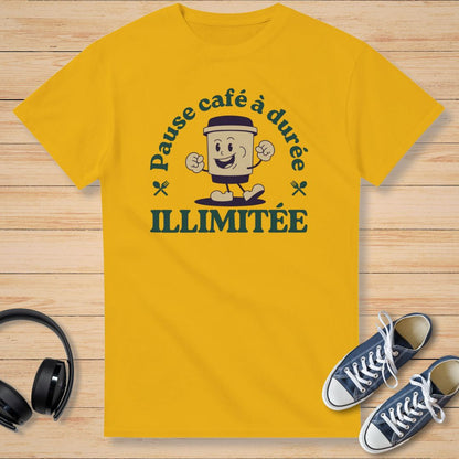 Pause Café T-Shirt Gold