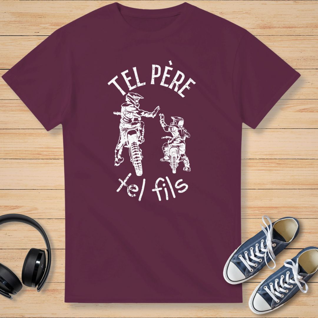 Père Fils T-Shirt Bordeaux