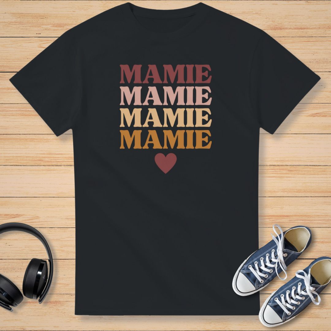 Mamie Cœur T-Shirt Noir