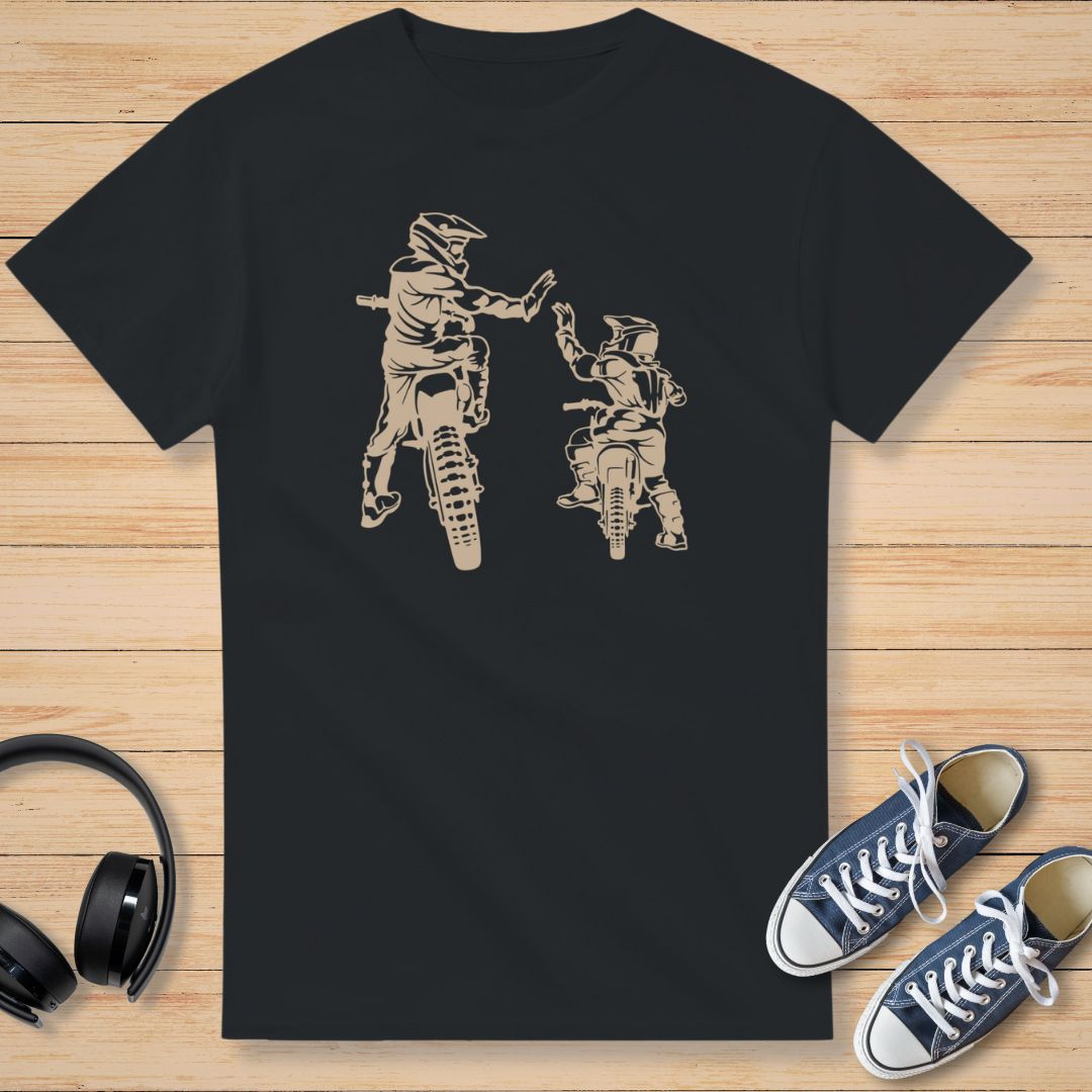 Motocross Famille T-Shirt Noir