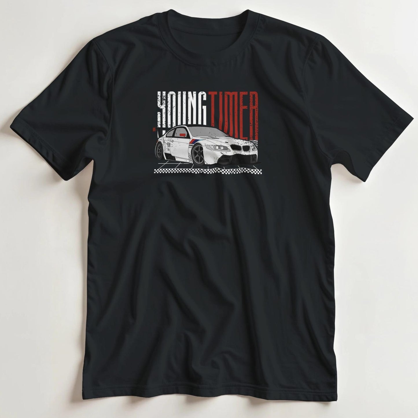 T-shirt en coupe unisexe et 100% coton en Noir L imprimé avec un design Youngtimer T-Shirt .