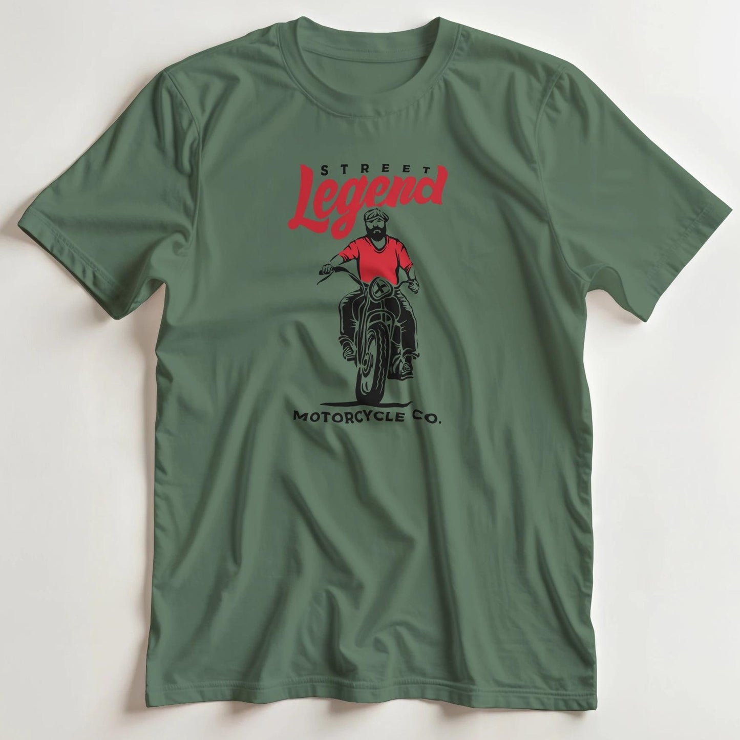T-shirt en coupe unisexe et 100% coton en Vert Mil. S imprimé avec un design Street Legend T-Shirt .