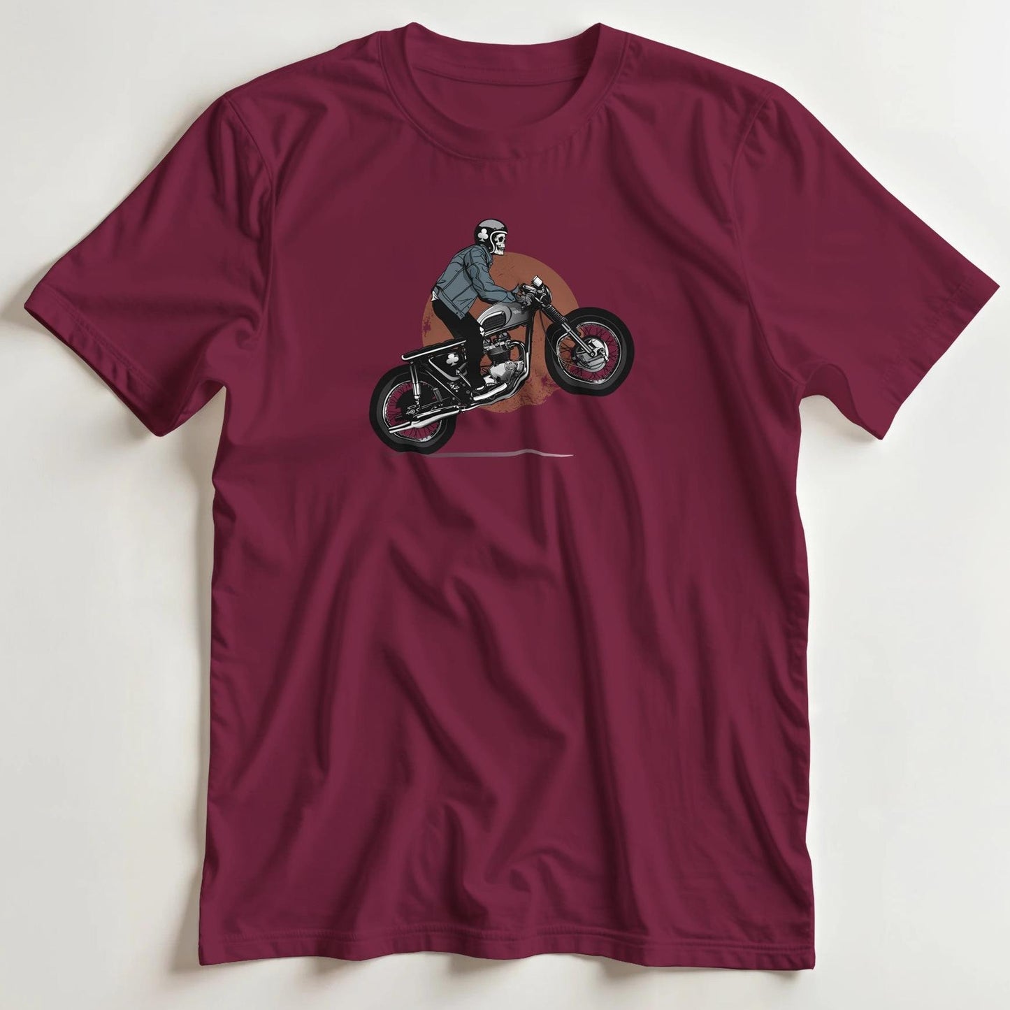 T-shirt en coupe unisexe et 100% coton en Bordeaux 3XL imprimé avec un design Ace Of Clubs T-Shirt .