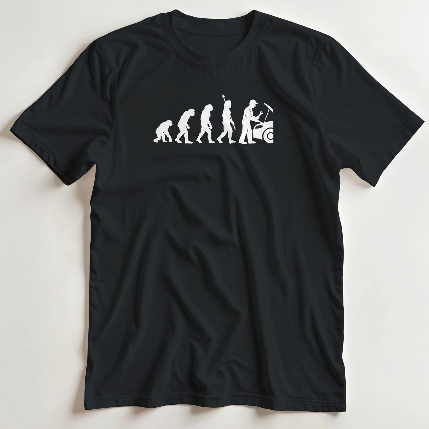 T-shirt en coupe unisexe et 100% coton en Noir M imprimé avec un design Mécanicien T-Shirt .