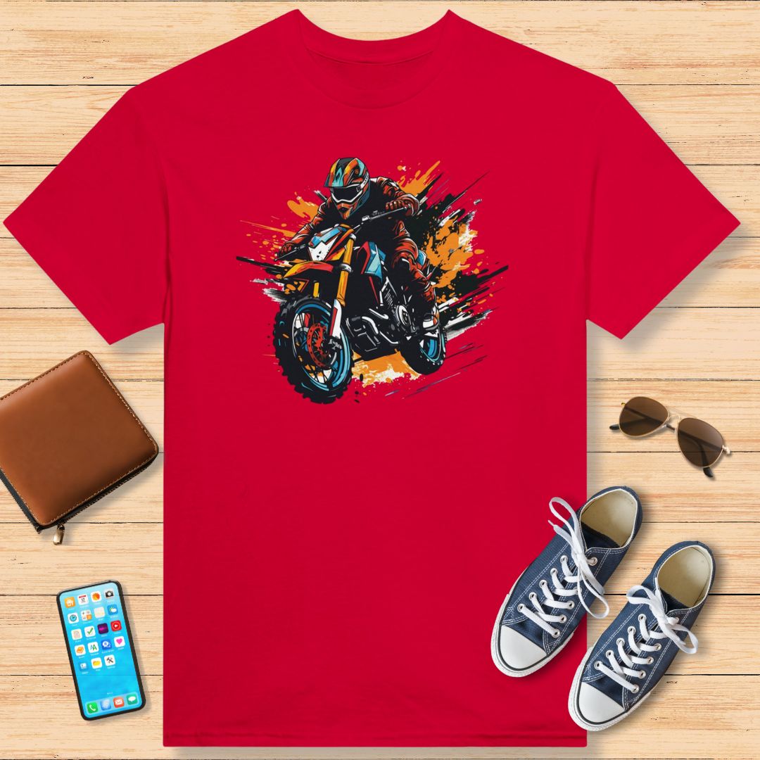 Motocross Blue White Red T-Shirt