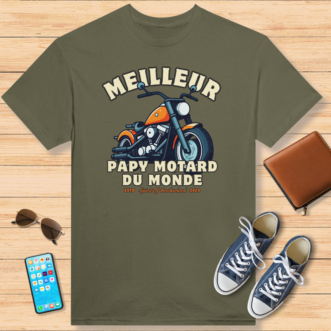 Meilleur Papy Motard Du Monde T-Shirt