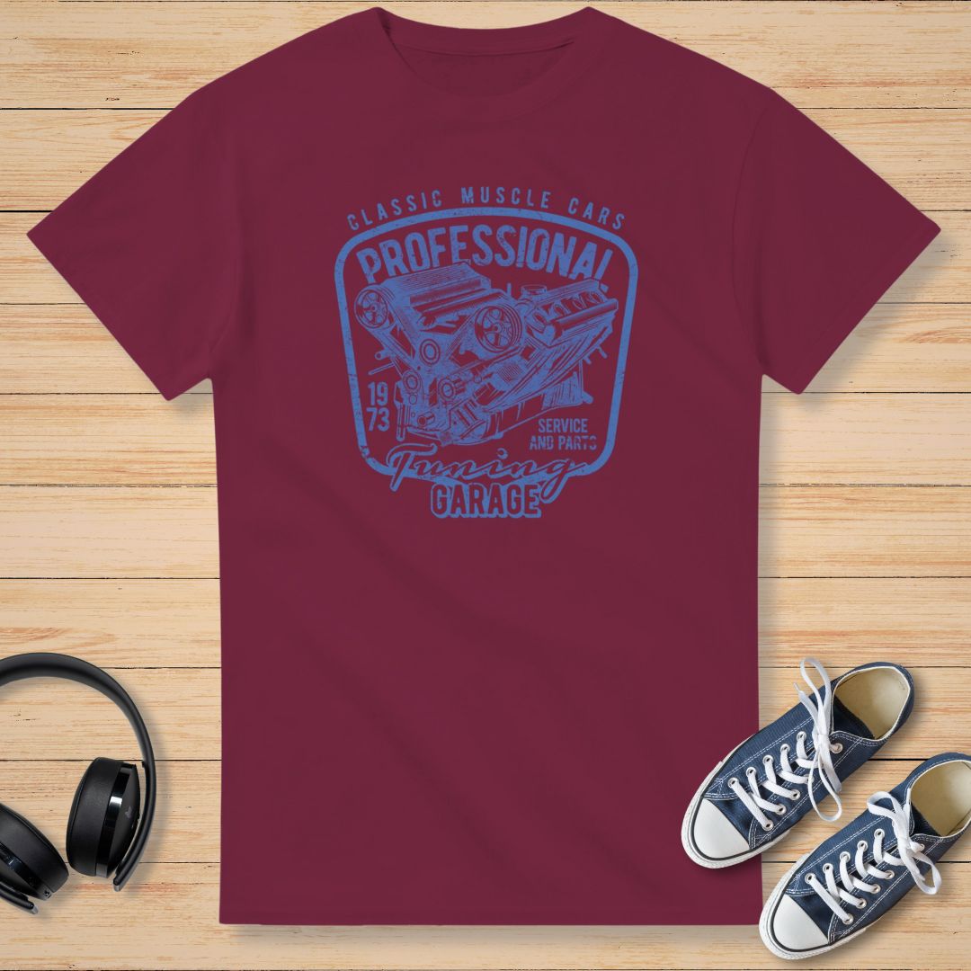 Tuning Garage T-Shirt Maroon