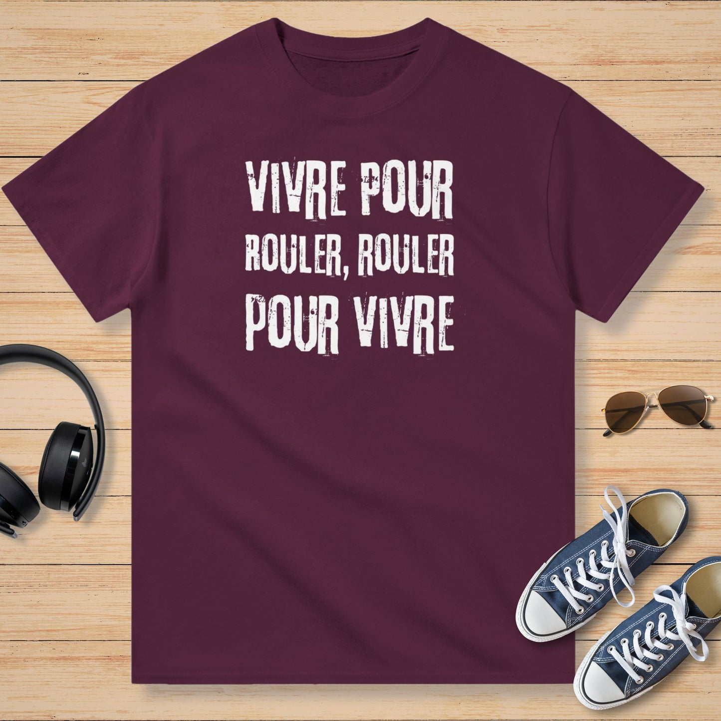 Vivre Pour Rouler Rouler Pour Vivre Grunge T-Shirt