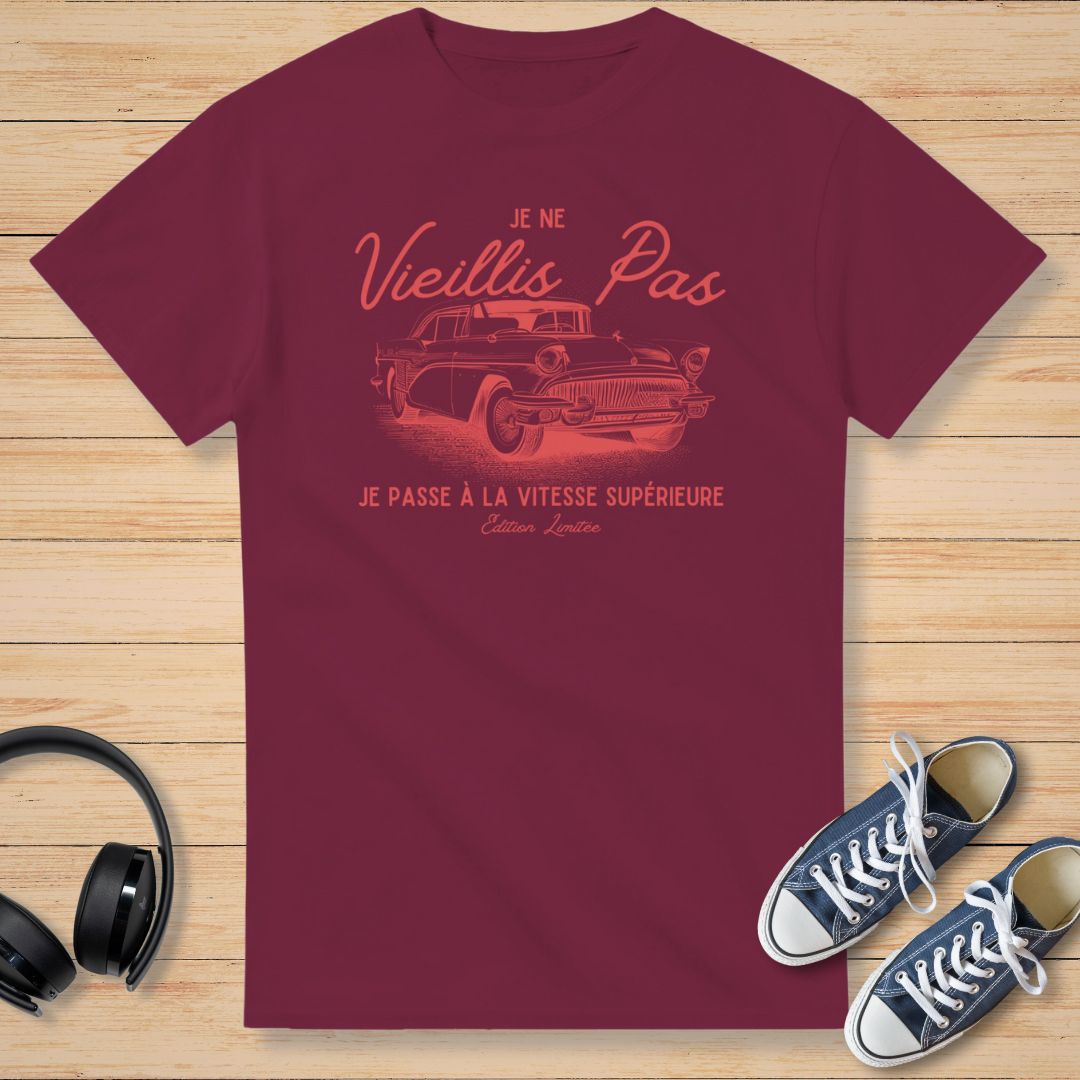 Vieillis Pas C T-Shirt Bordeaux