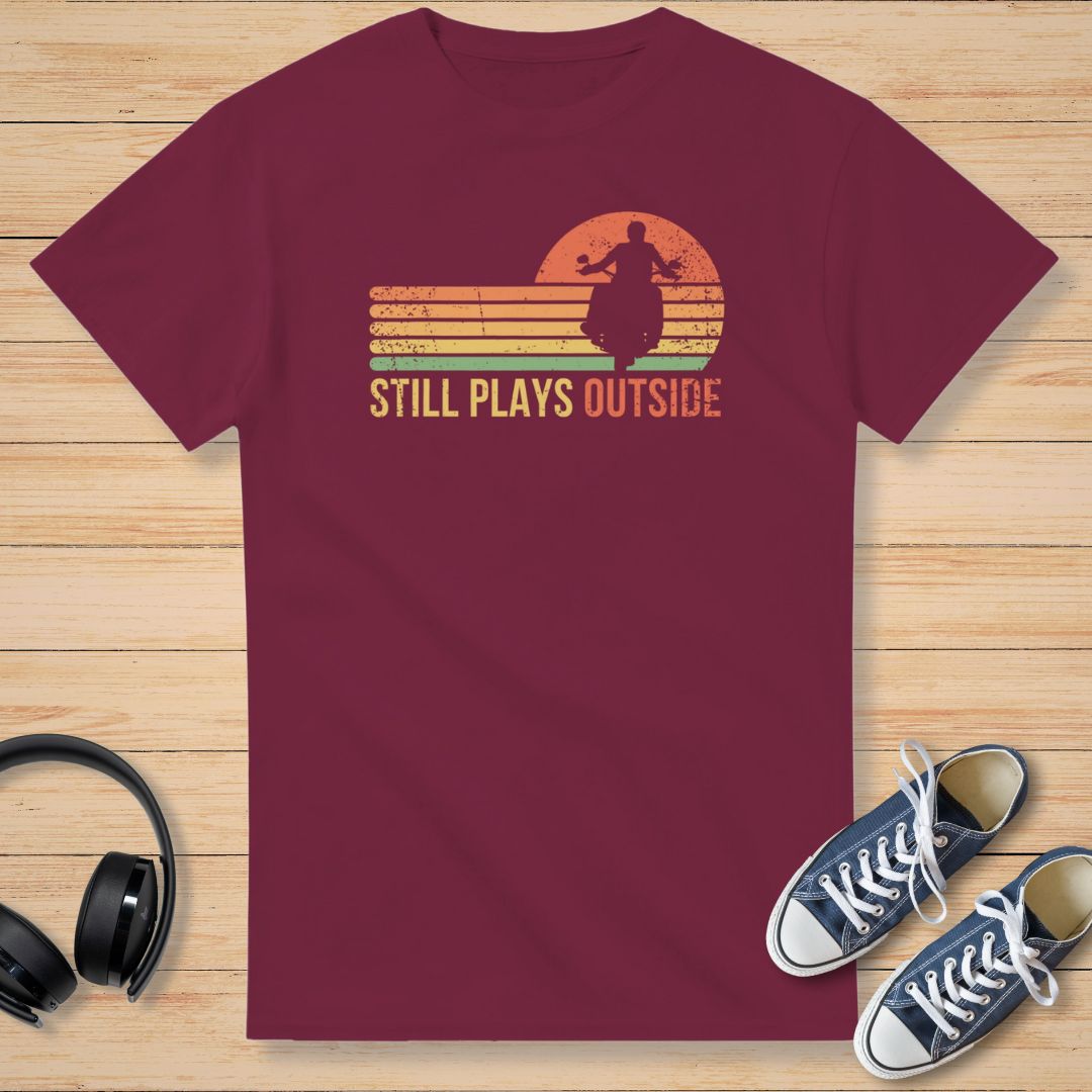 Plays Outside T-Shirt Maroon