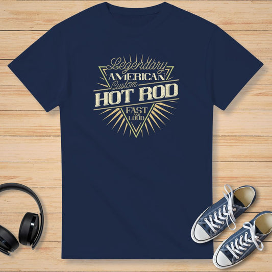 Custom Hot Rod T-Shirt Navy