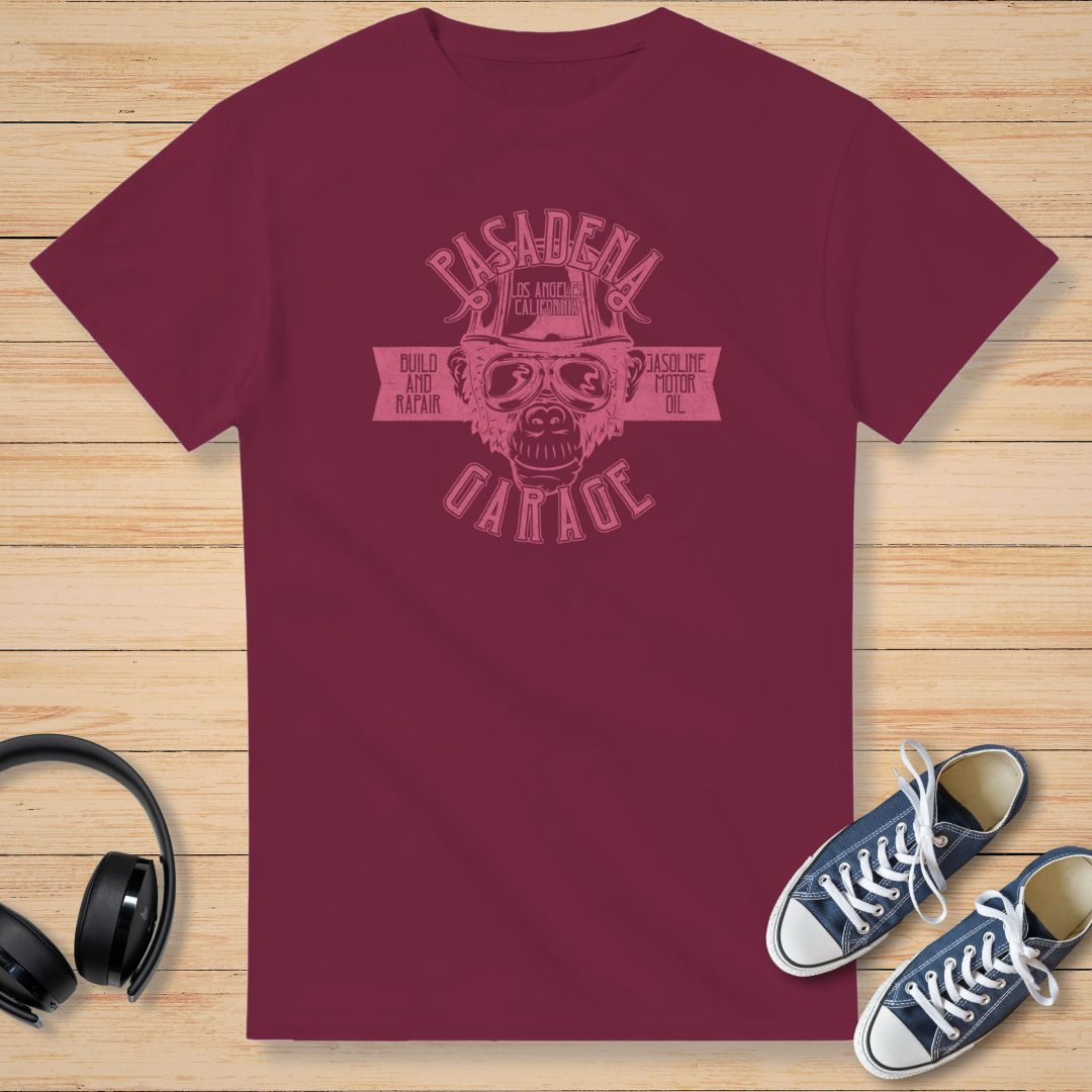 Pasadena Garage T-Shirt Maroon