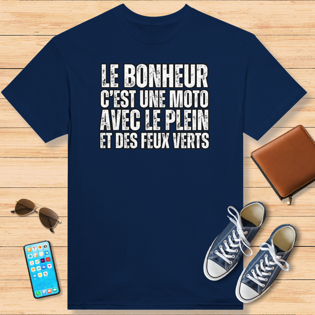 Le Bonheur C’est Une Moto T-Shirt