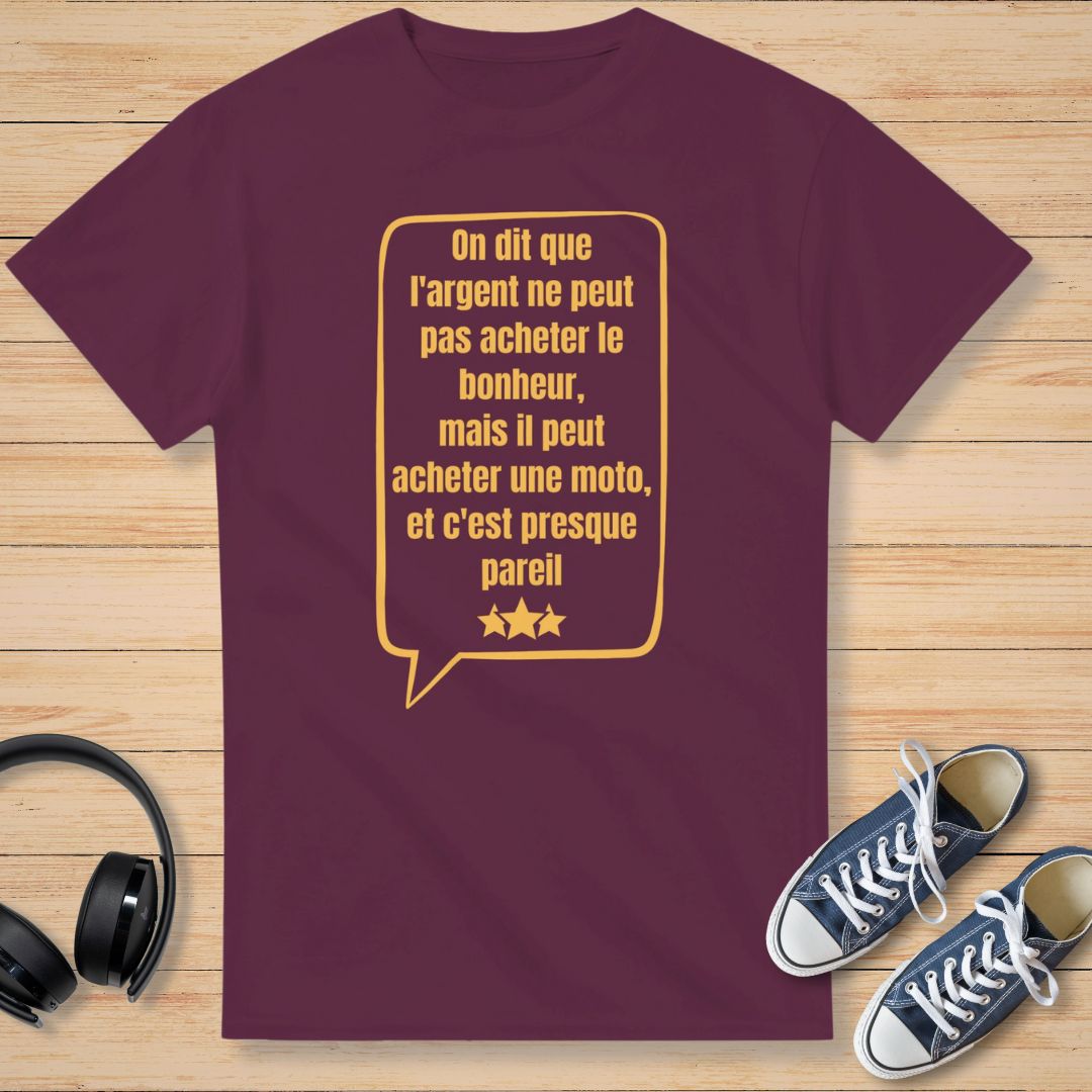 On Dit Moto T-Shirt Bordeaux