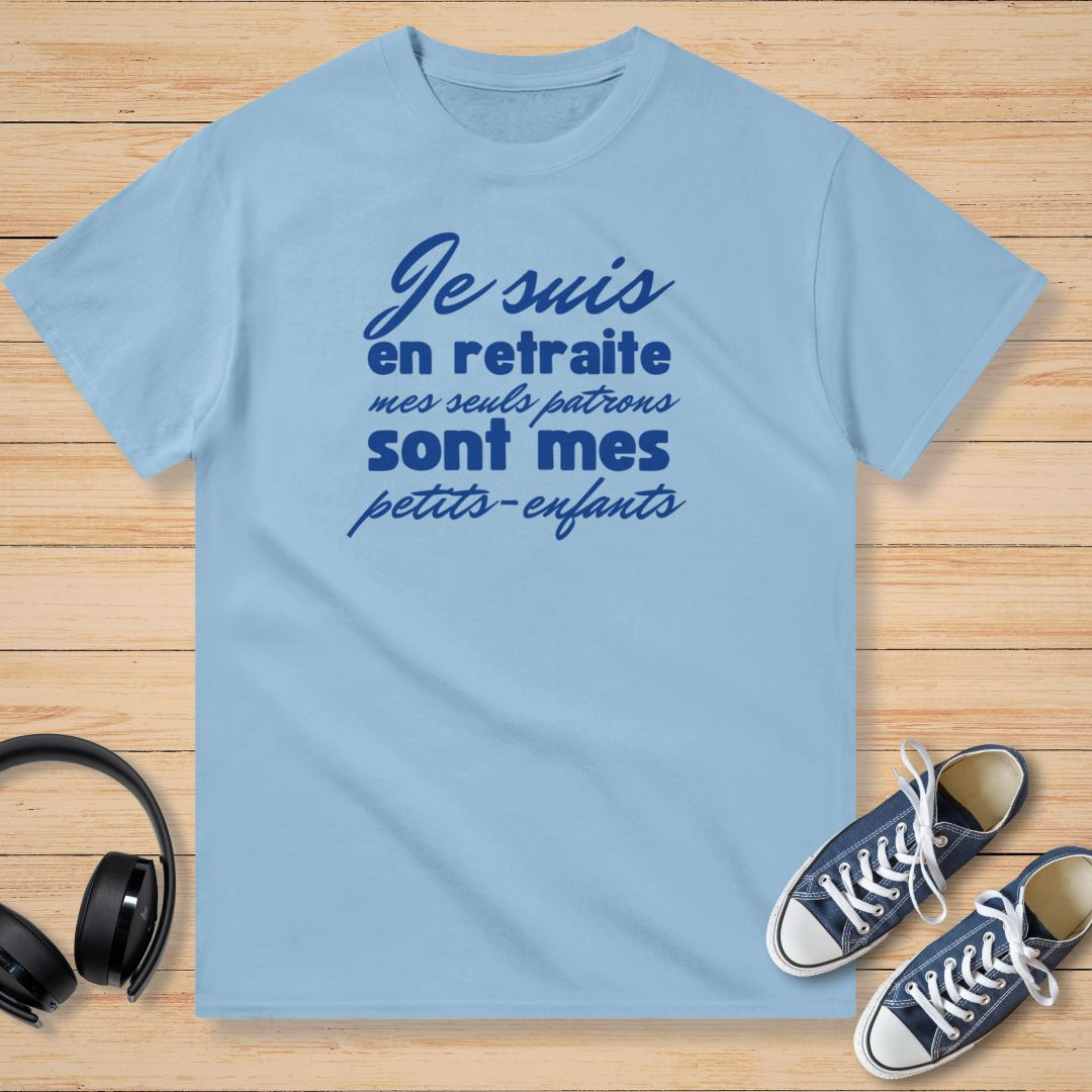 En Retraite Petits-Enfants Bleu T-Shirt Light Blue