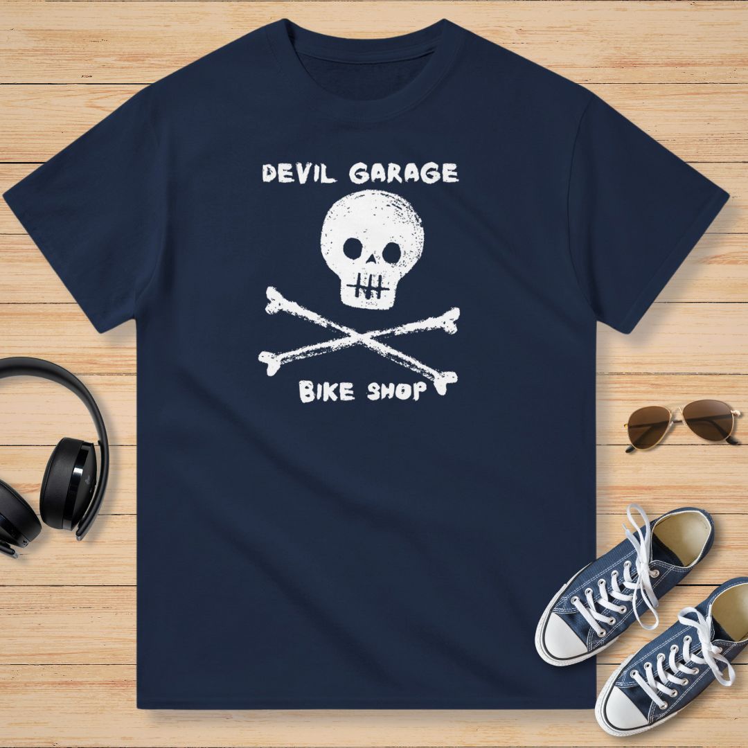 Devil Garage Crâne et Os Croisés T-Shirt