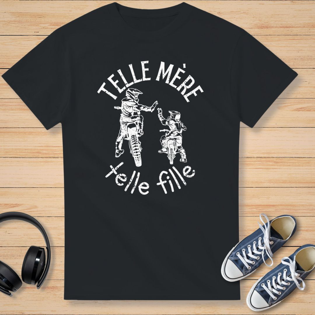 Mère Fille T-Shirt Noir