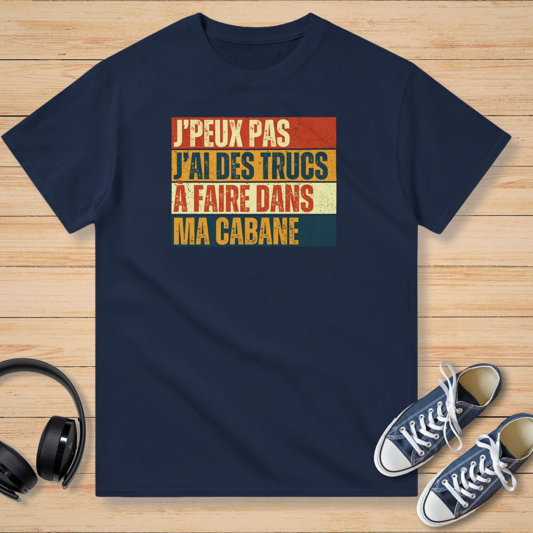 J'Peux Pas Cabane Vintage T-Shirt Marine