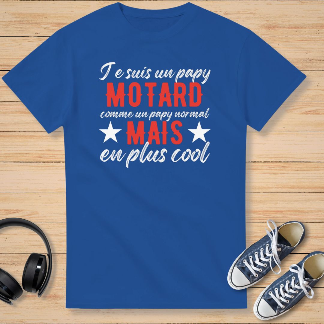 Papy Motard Cool T-Shirt Royal